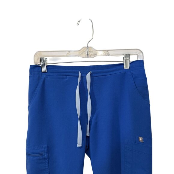Figs Royal Blue Yola scrub Pants With Elastic Waist & Multiple Pockets small - Picture 2 of 5